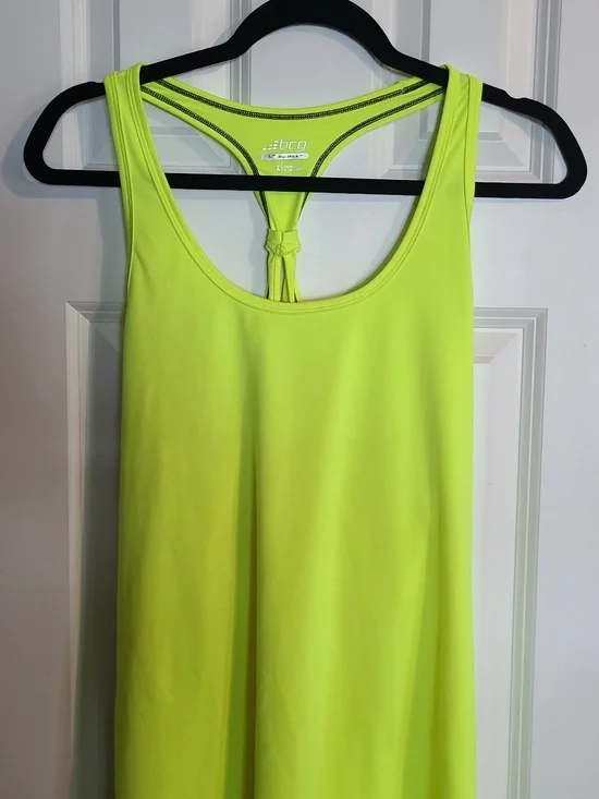 bcg Neon Lime Racerback Tank with Knotted Back Detail - Picture 2 of 5